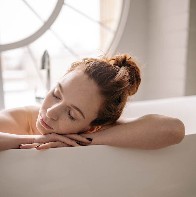 woman sleeping eyes closed beauty